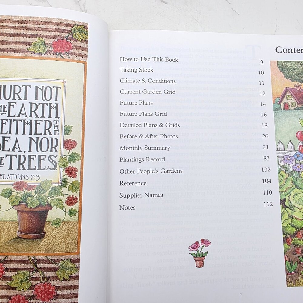 Mary Engelbreit Gardeners Journal Plants Hardcover Book Vintage Vegetable Flower - Picture 4 of 13